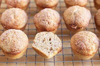healthy-cinnamon-muffins on wire rack