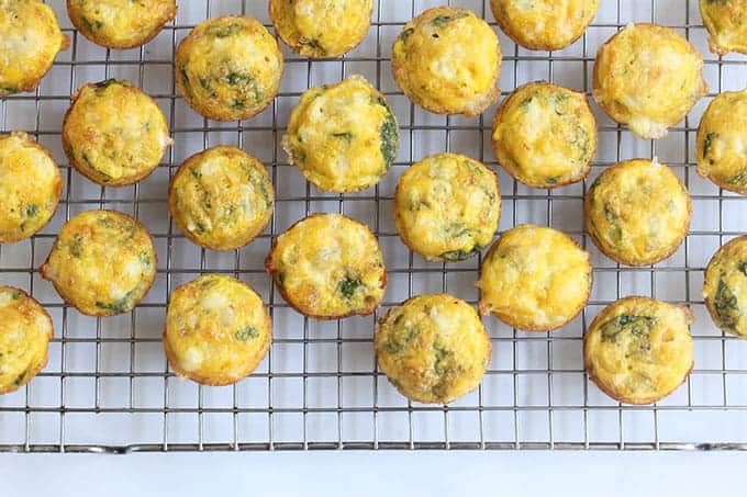 spinach-egg-muffins-on-blue-divided-plate