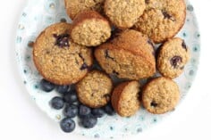 blueberry-banana-muffins-on-plate