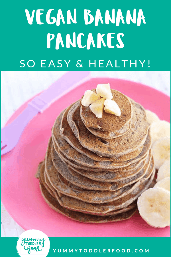Fluffy Vegan Banana Pancakes - Yummy Toddler Food