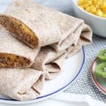 easy beef burritos on plate