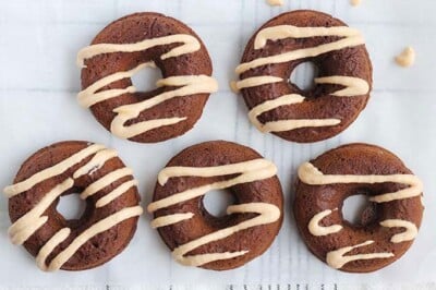 baked pumpkin donuts with frosting