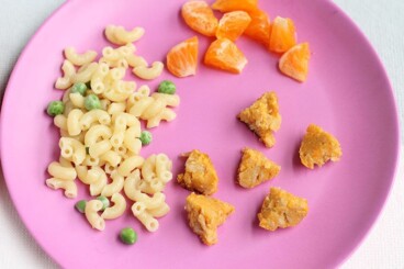 toddler plate of meatballs