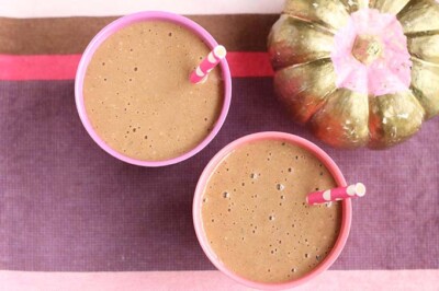 vegan pumpkin smoothie with cocoa
