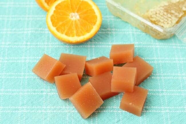homemade orange honey gummies