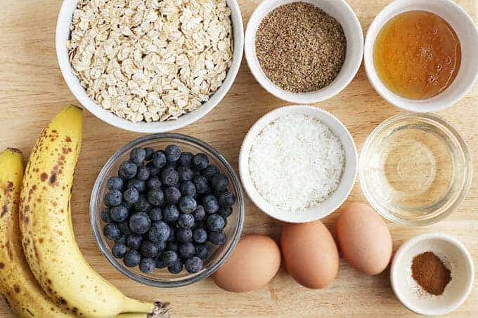 blueberry banana muffin ingredients