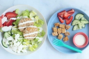 salmon-cakes-on-parent-and-child-plate