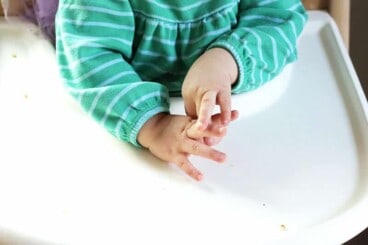 toddler throwing food