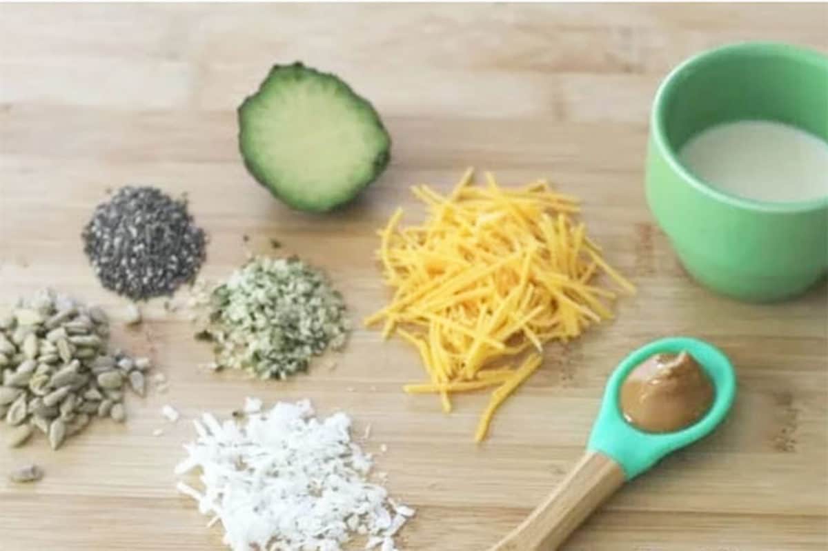 healthy-fat-foods on cutting board