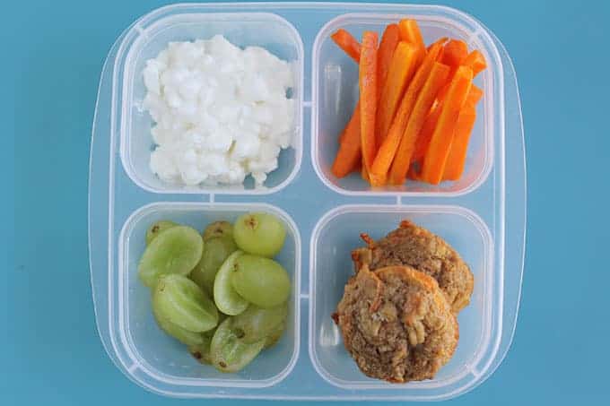 carrot muffin lunch box for toddler