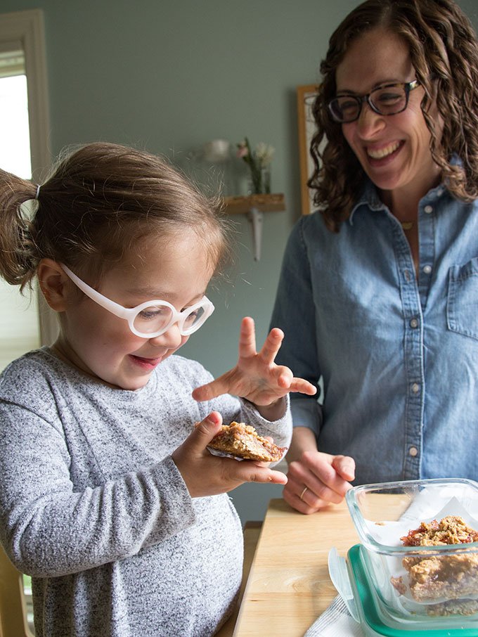 amy and kid in kitchen