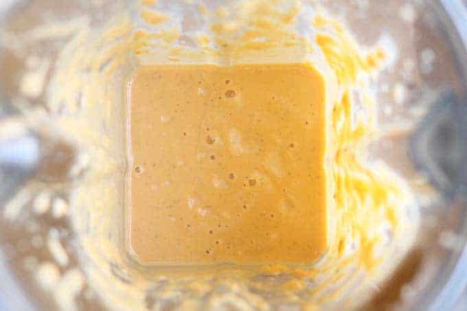 sweet potato smoothie in blender