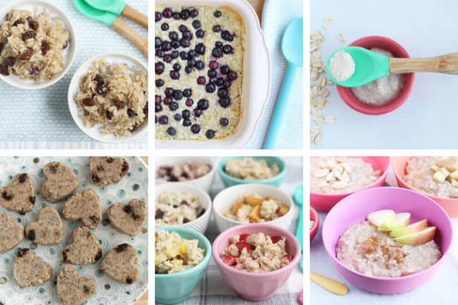 oatmeal recipes for kids in grid of 6