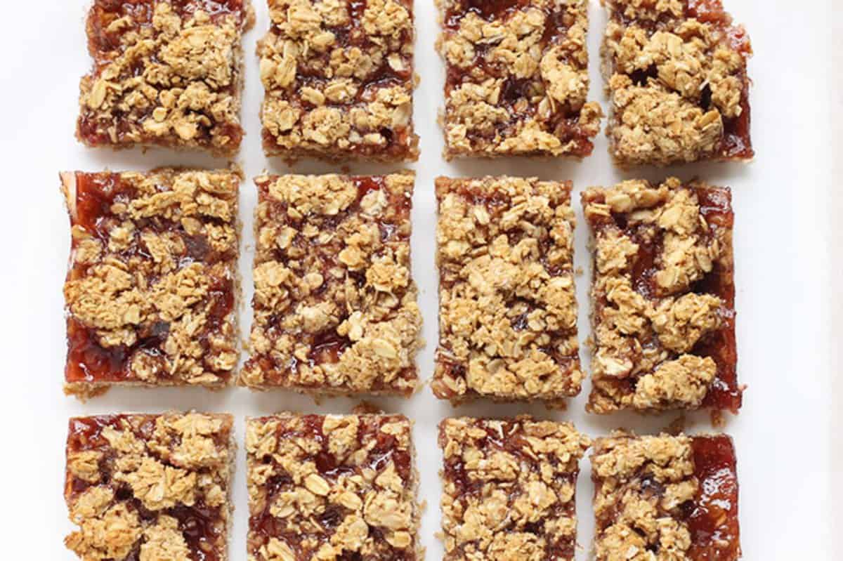 breakfast-bars-on-white-cutting-board