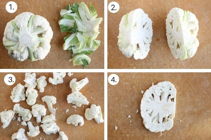 how to cut cauliflower