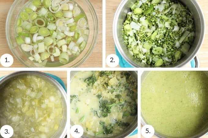 how to make broccoli cheese soup step by step