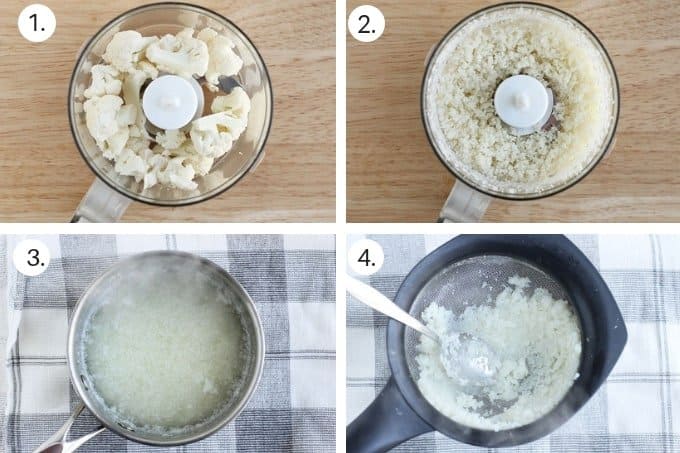 how to make cauliflower rice step by step