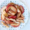 baked apple slices on plate