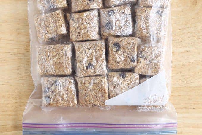 granola bars wrapped for storage