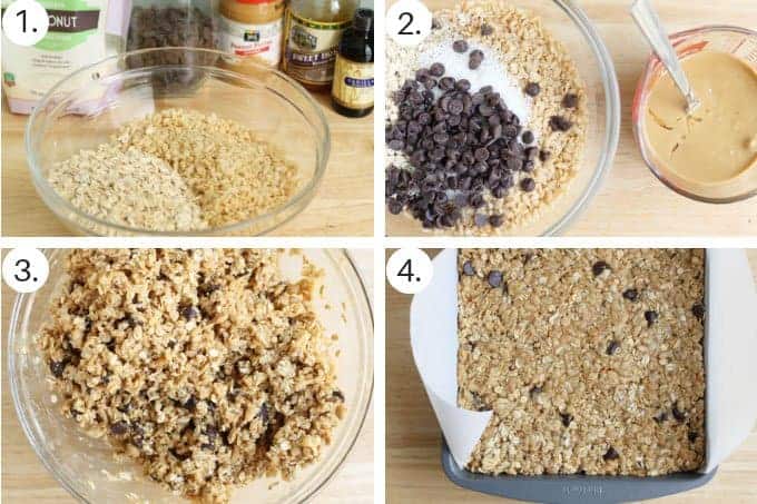 how to make no bake granola bars step by step