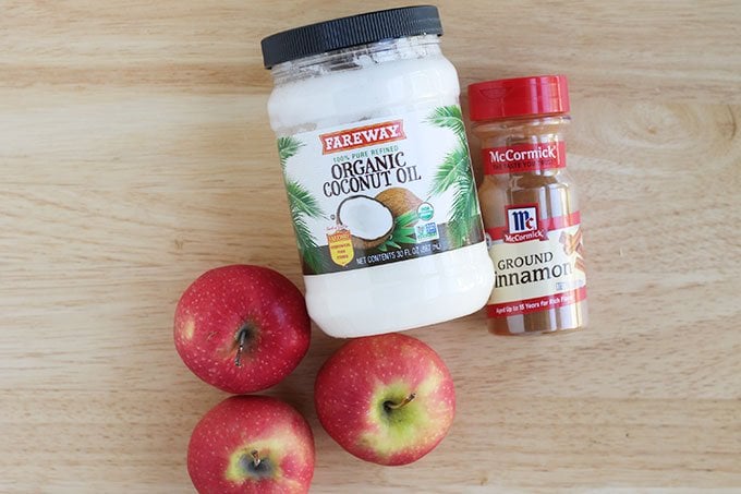 ingredients in baked apple slices