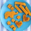 roasted butternut squash shapes on plate