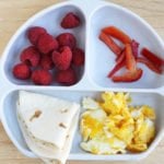 egg tacos on kids plate