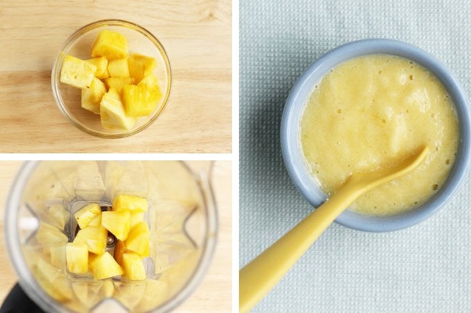 how to make pineapple baby food puree