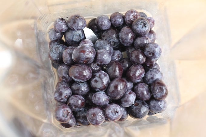 blueberries in blender
