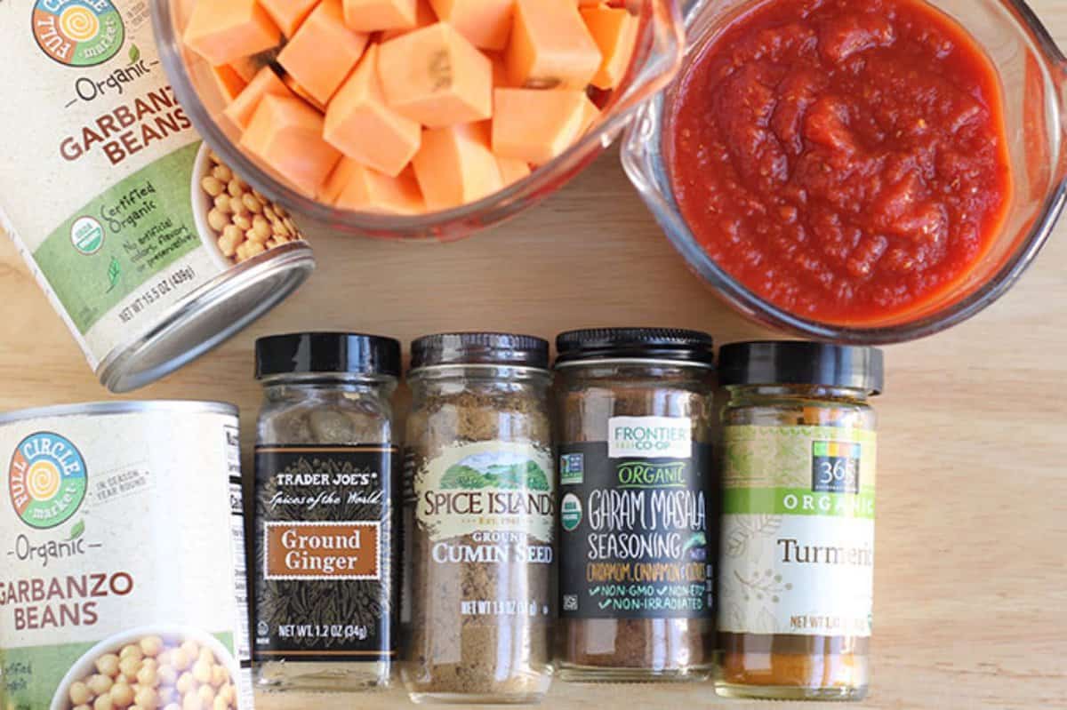 ingredients in instant pot chana masala