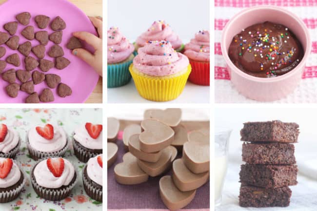 valentines treats in grid of 6