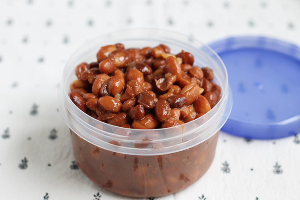 pinto beans in storage container