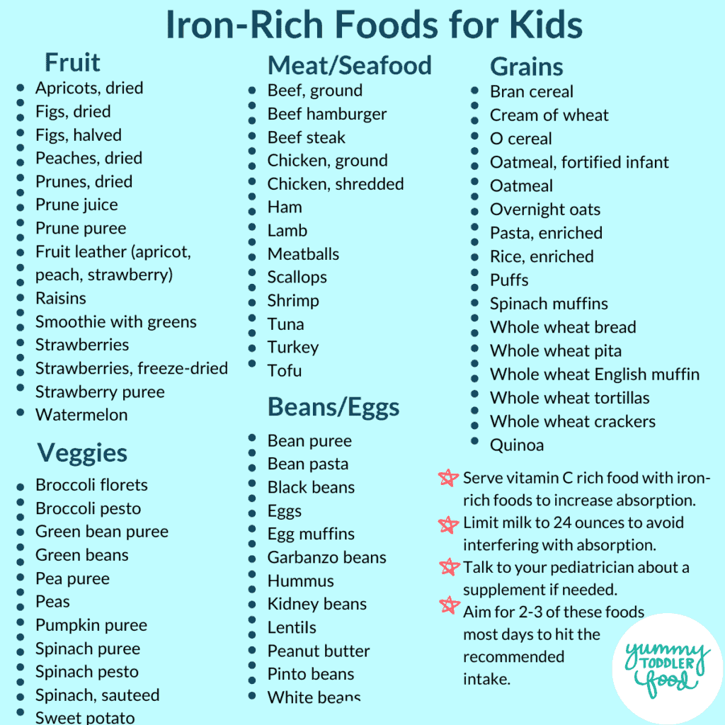 iron rich foods list