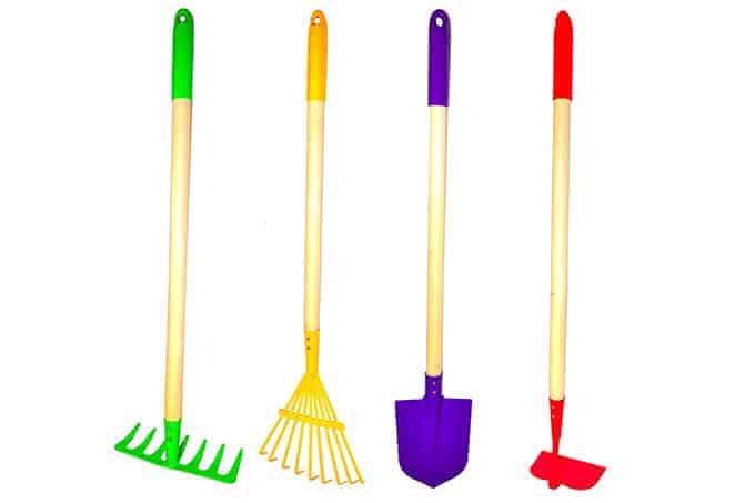 NUOBESTY 3pcs Kids Gardening Tools Set Stainless Steel Small Garden Shovel Rake Fork and Trowel Kids Best Outdoor Toys Gift for Boys and Girls