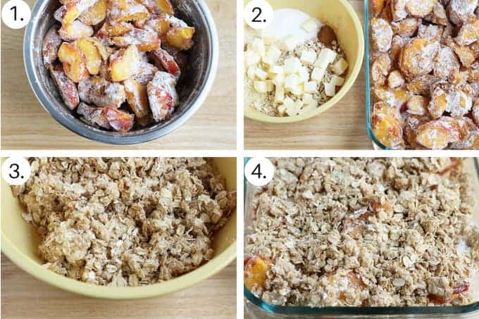how to make peach crisp step by step process