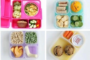 4 kindergarten lunches in grid