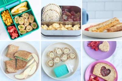 sandwiches for kids in grid of 6 ideas.