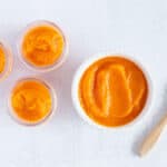 carrot-baby-food-puree-in-bowls