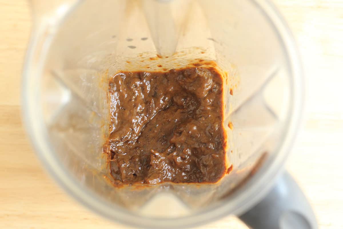 prune puree in blender.