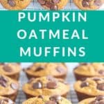 pumpkin oatmeal muffins pin 1