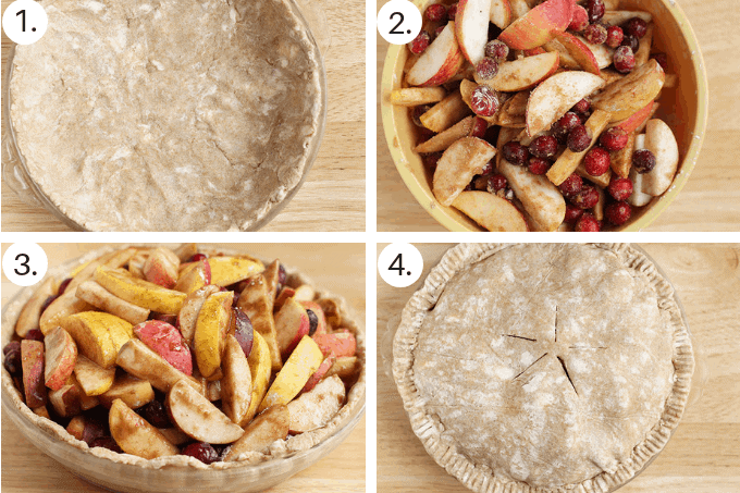 how to make cranberry apple pie step by step
