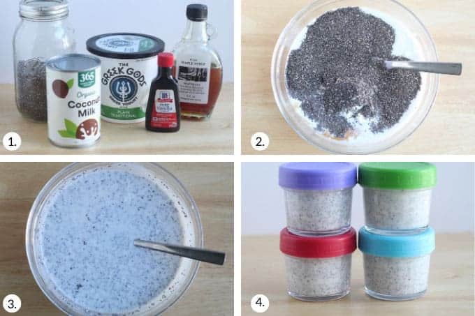 how to make coconut chia pudding step by step