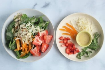 adult-and-kids-salad-plates-on-counter