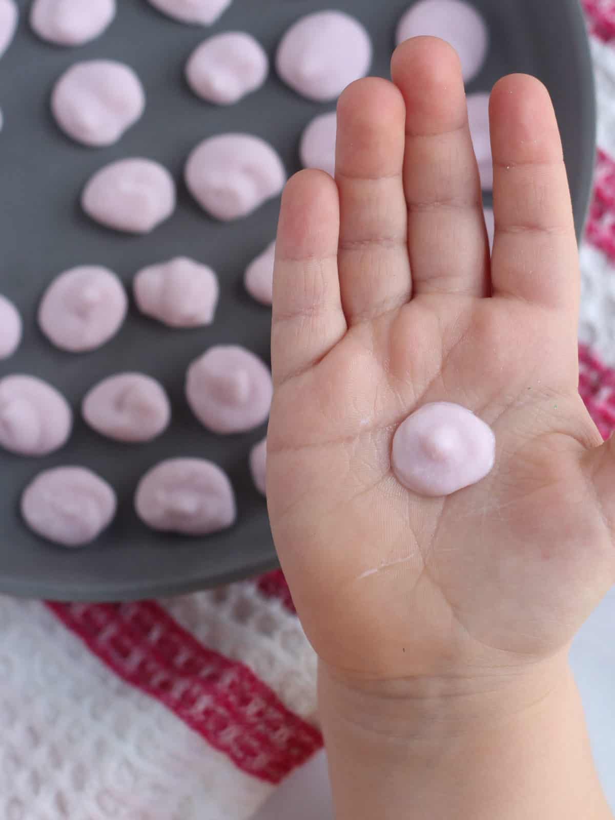 yogurt melts in child's hand