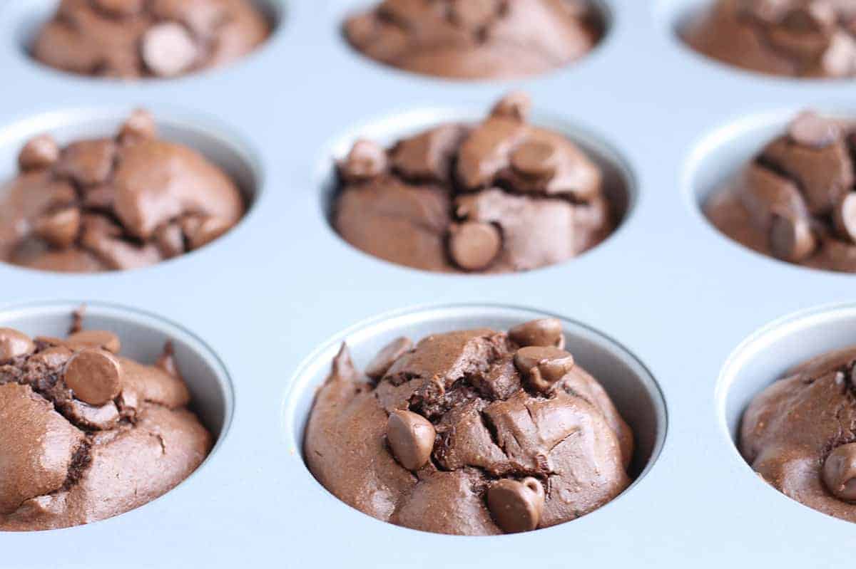 chocolate-protein-muffins-in-pan