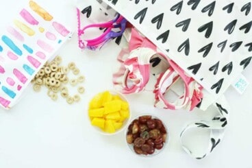 snacks for beach and pool in bags