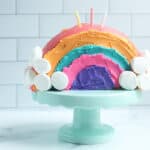 rainbow-cake-with-candles-on-cakestand