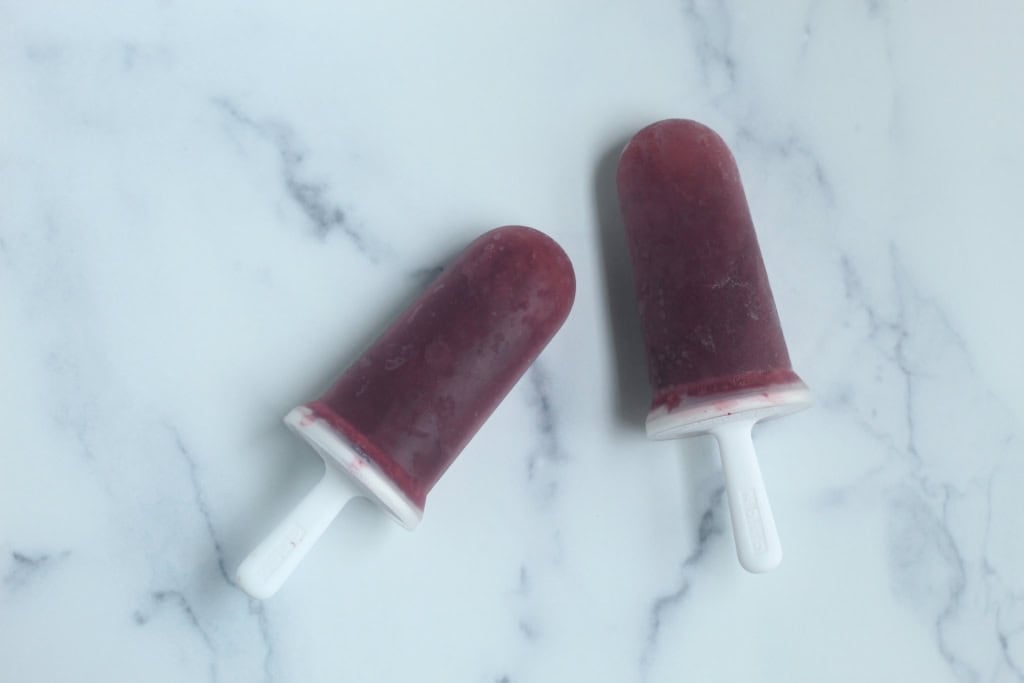 Grape pops on countertop.