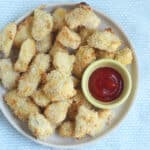 baked-chicken-nuggets-on-plate