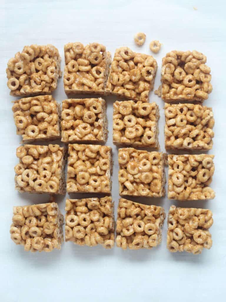 cereal bars on counter.